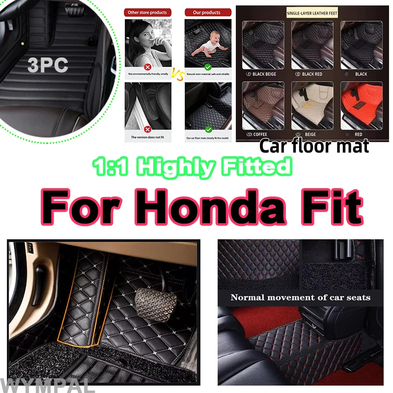 

Luxury Protection Floor Mats Car For Honda Fit Jazz Hybrid GP5 GP6 2014~2020 Waterproof Floor Mat Coche Car Accessories full