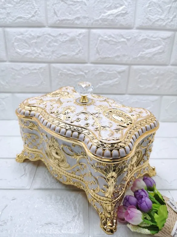 European Enamel Jewelry Box Handmade Pewter Storage Box Non-Wood Non-Acrylic Gift for Russia