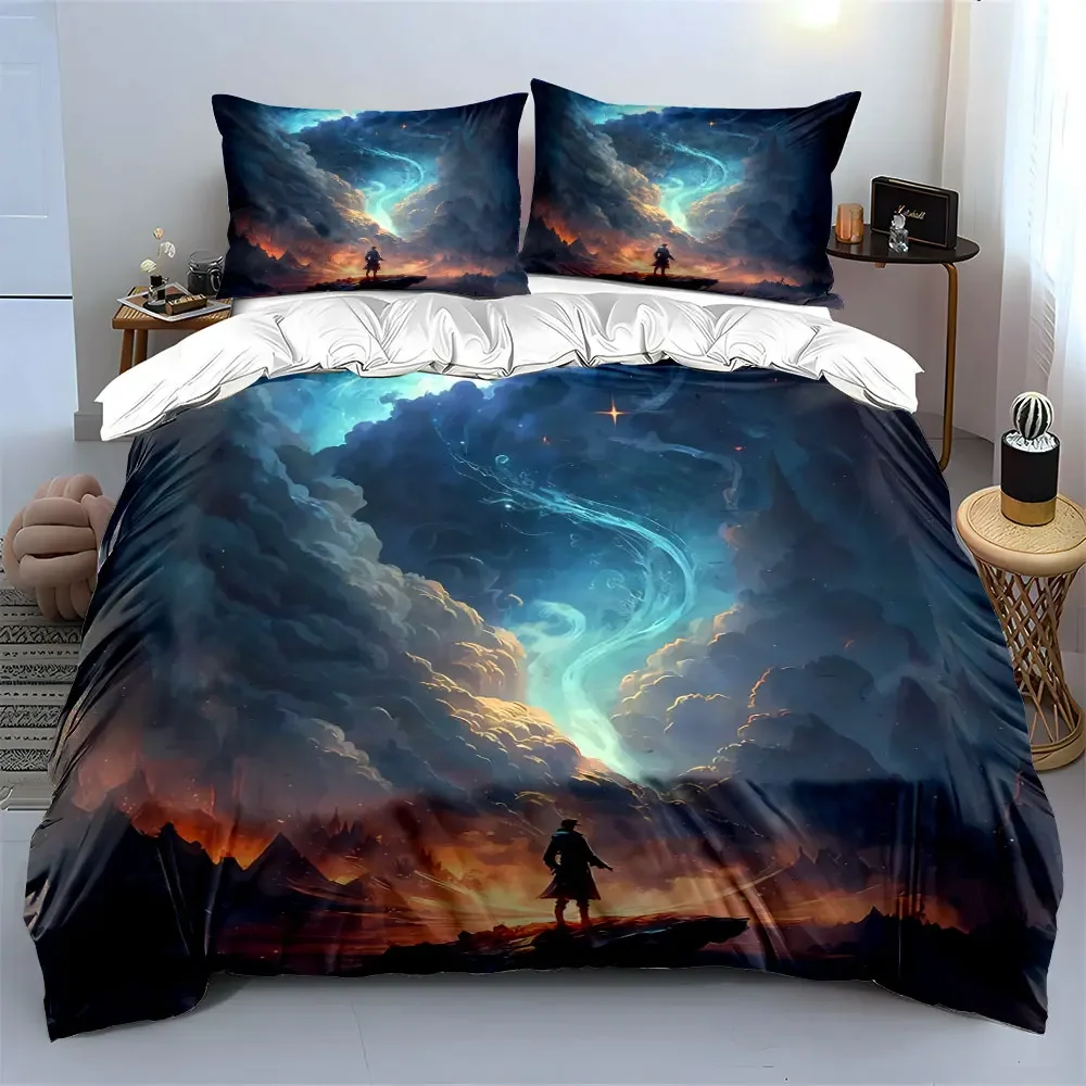 

"Fantasy Adventure Landscape Artwork Set" Soft Comfortable Duvet Cover Bedding Set Included 1*Duvet Cover & 2*Pillowcases,gift