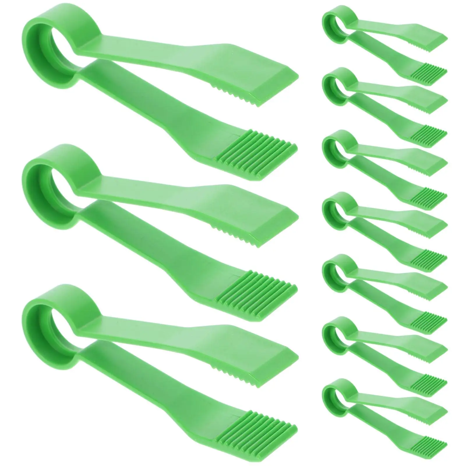 

10 Plastic Tweezers Green Insect Clip Toys Lightweight Portable Kids Craft Tools Safe Plastic Material School Use Sensory Tongs