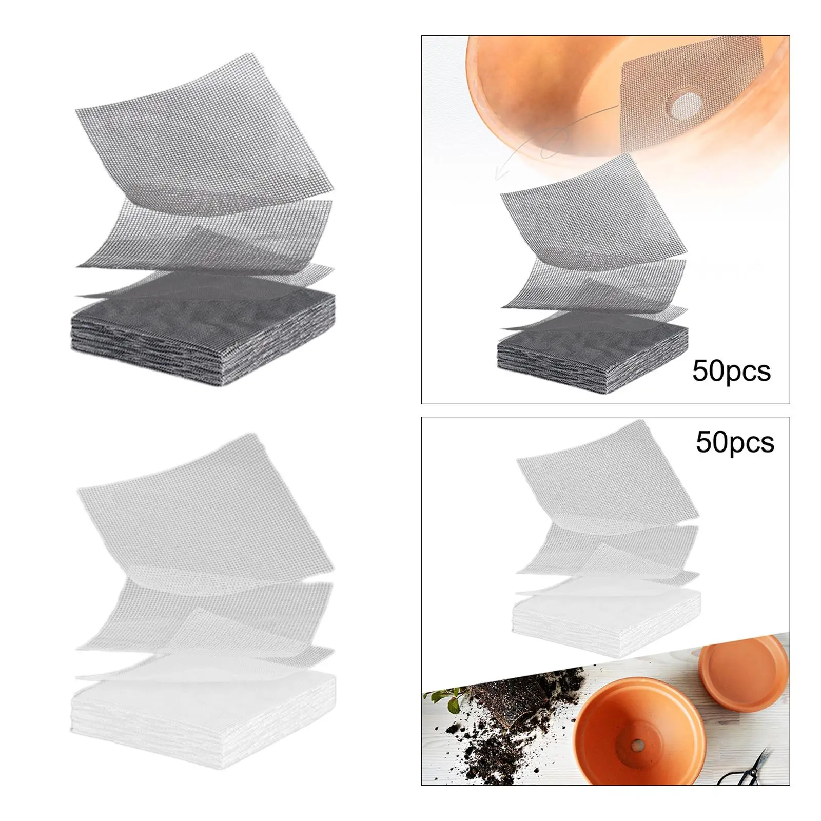 Plant Pot Drainage Mesh Screen Grid Mat for XXL Garden Pots Rectangular Outdoor Planters Gifts