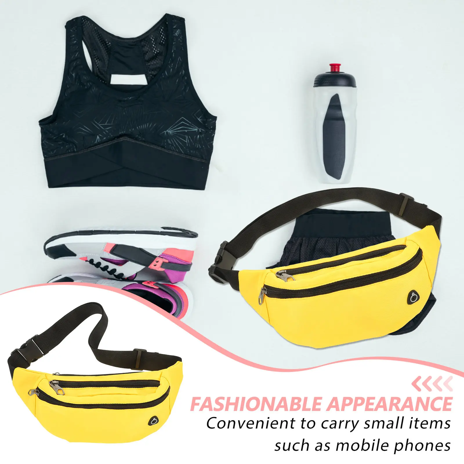

Регулируемая поясная сумка для бега из нейлона, большая вместимость, для походов, тренировок, путешествий, занятий спортом на открытом воздухе