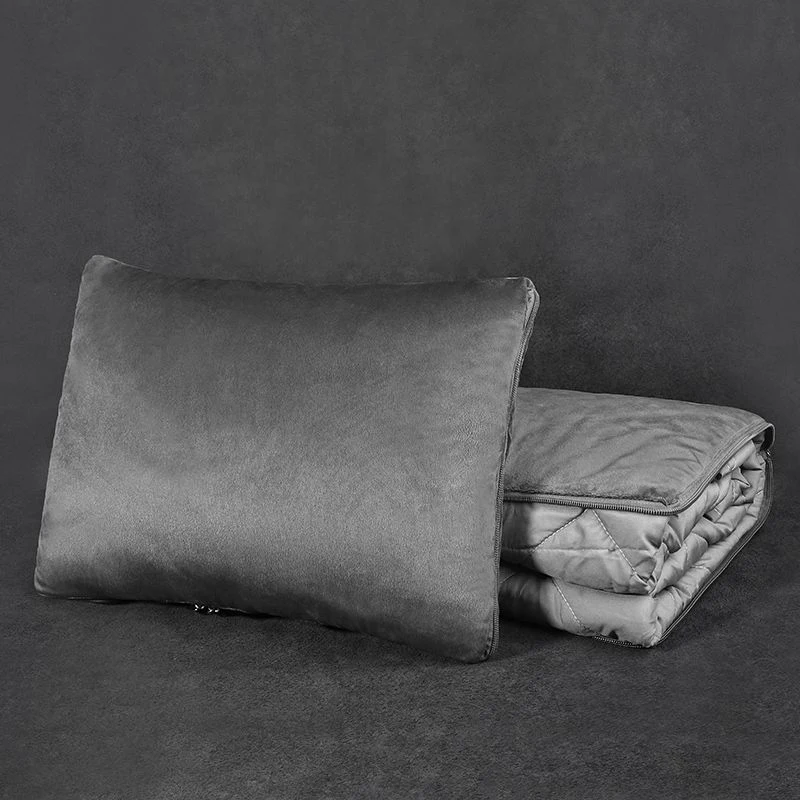 

F8H 2-in-1 Car Lumbar Support Pillow Blanket Multifunctional Waist Cushion for Mercedes-Benz BMW Car Air Conditioning Quilt