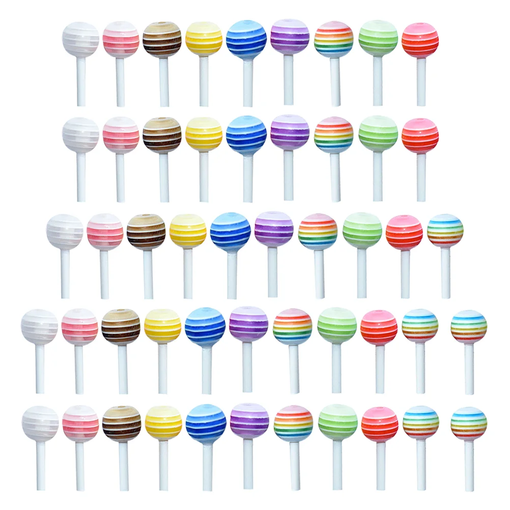 ตุ๊กตา Candy Decor จําลอง Lollipop Mini อุปกรณ์ของเล่นห้องรุ่นเด็ก Lollipops