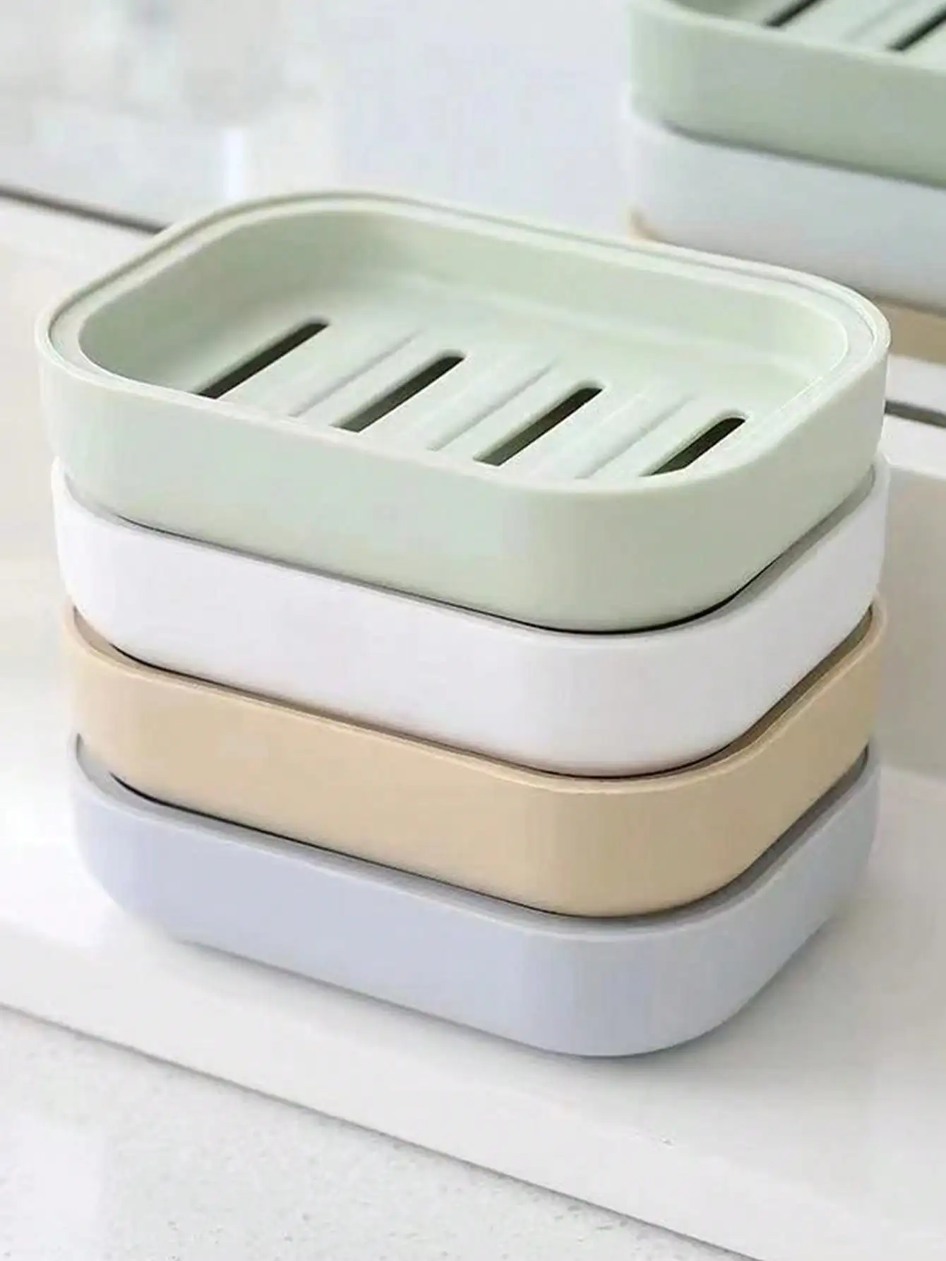 Simple Soap Dish, Draining Soap Tray, Rectangular Plastic Soap Holder, Bathroom Soap Rack, Minimalist Soap Box, Bathroom Accessories, Home & Bathroom Decor, Bathroom Essentials, Soap Holder, Soap Dish, Art Studio Decor, Sh25042133939712421