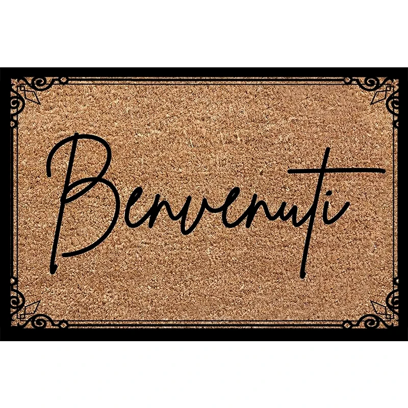 Benvenuti Italian Doormat Anti-slip Rubber Floor Mats Ins Style Porch Rug Entrance Welcome Door Mat