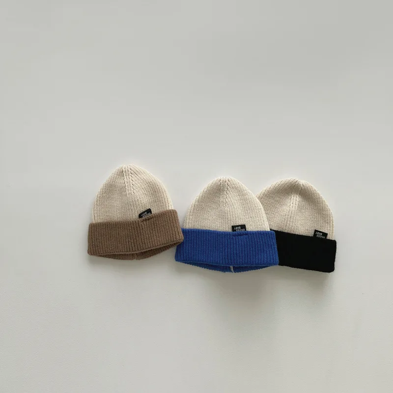 Gorros de punto de moda para niños y niñas, gorros suaves y cálidos para bebés, gorros casuales para niños, Otoño e Invierno