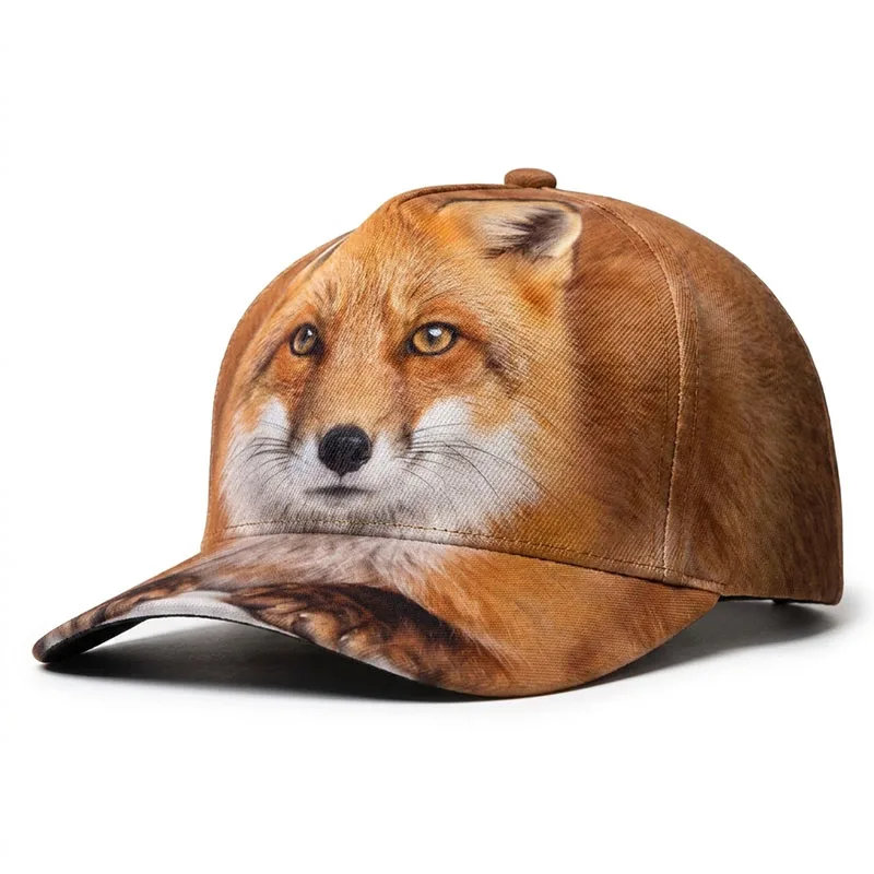 Red Fox Custom Baseball Cap Rusty Little Foxy Copper Ginger Gift Hip Hop Hat Trucker Flat brim Adjustable Fashion Outdoor Unisex