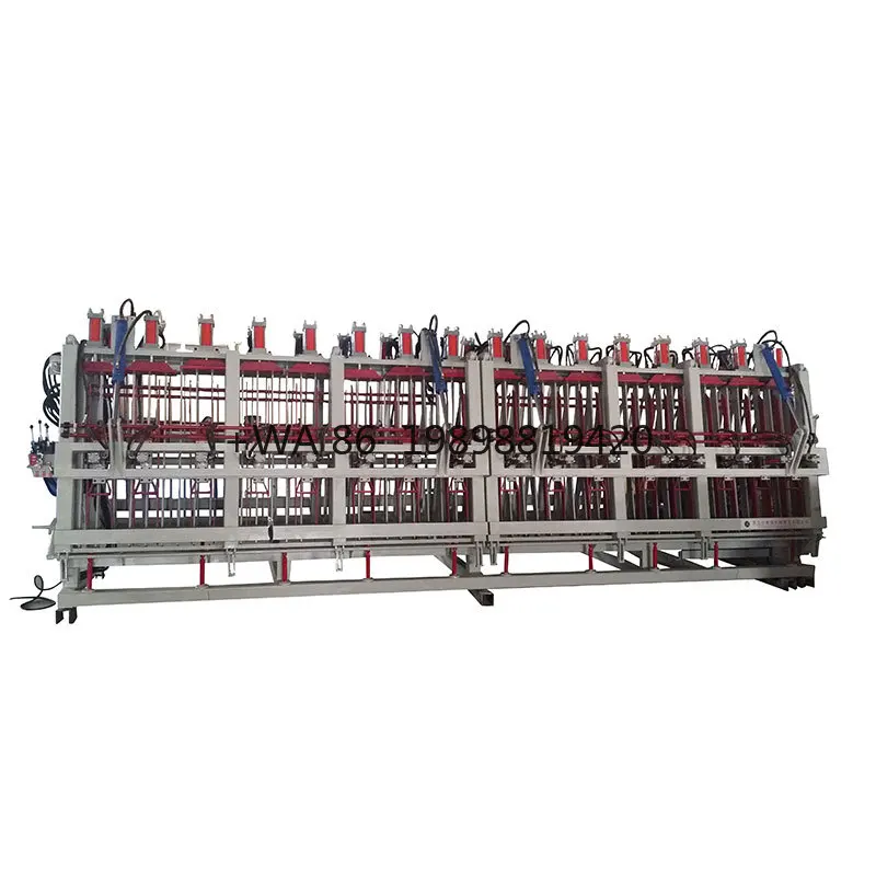 6200mm Double 2 Sides Hydraulic Woodworking Wooden Beams Wood Board Laminated Press Rotary Composer Clamp Carrier Machine