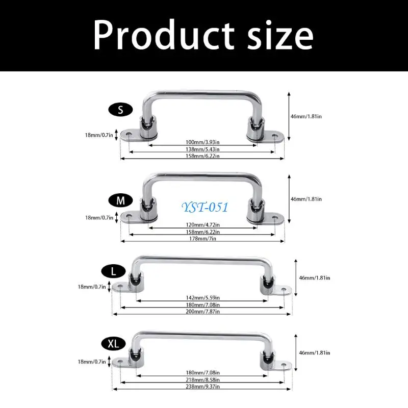 E15A الفولاذ المقاوم للصدأ خزانة توفير المساحة مقبض سحب ملحقات الأجهزة دائمة