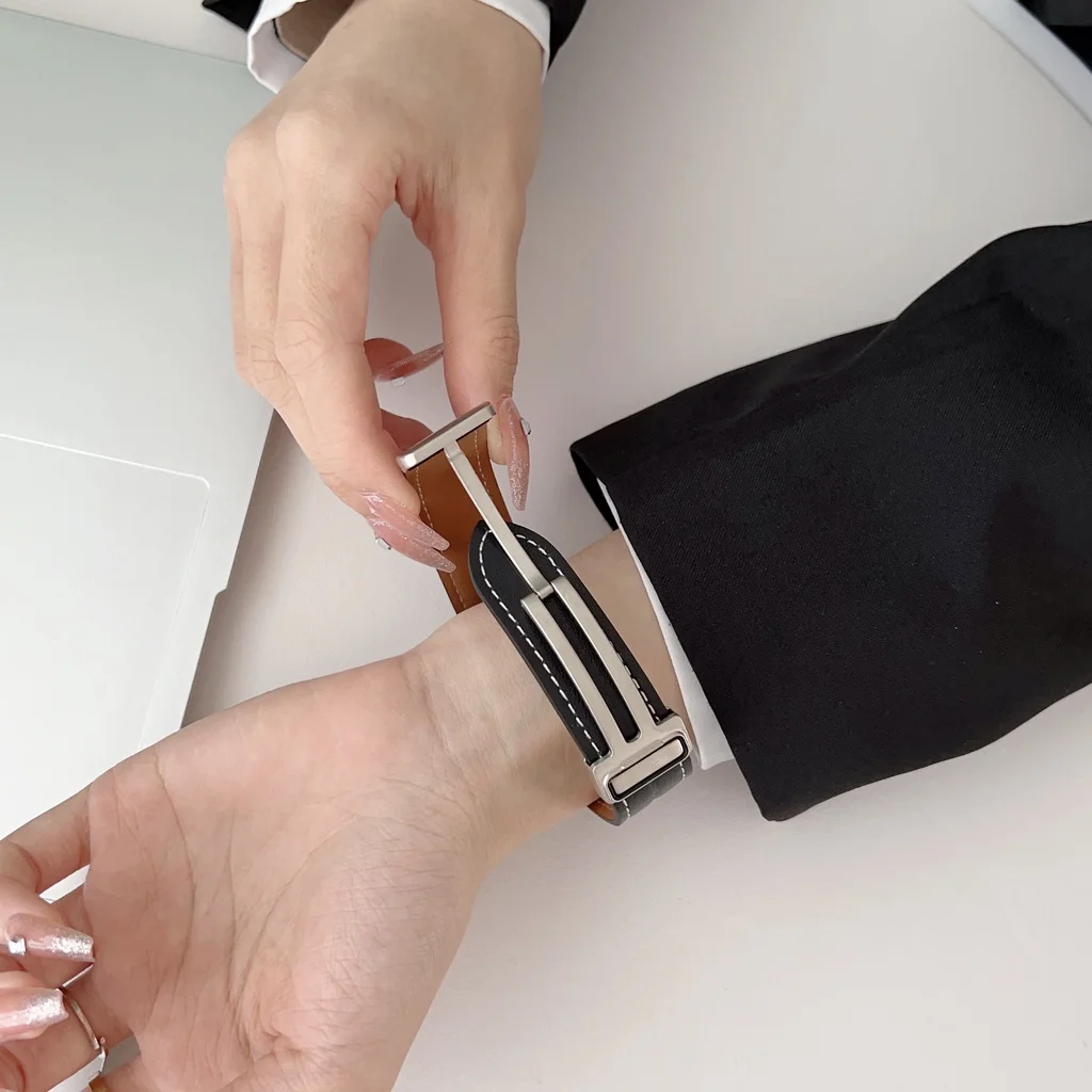 Кожаный ремешок с магнитной пряжкой для Huawei Watch GT3 GT4 SE GT2 GT2e Watch4 Watch3 Pro GT 2 3 4 2e 42 мм 43 мм 46 мм Браслет