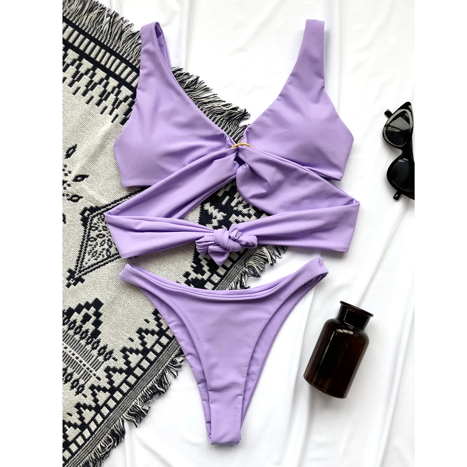 Swimsuits 2024 Woman Women Bandeau Bandage Bikini Set Push-Up Brazilian Swimwear Beachwear Swimsuit купальники женские