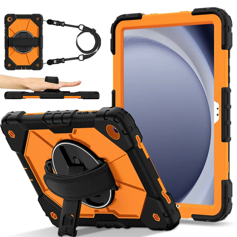 Armor Case Voor Samsung Galaxy Tab A11 Plus 11 A9 + Plus 11 A11 8.7 inch Rotatie Hand Schouderriem kickstand Shockproof Cover