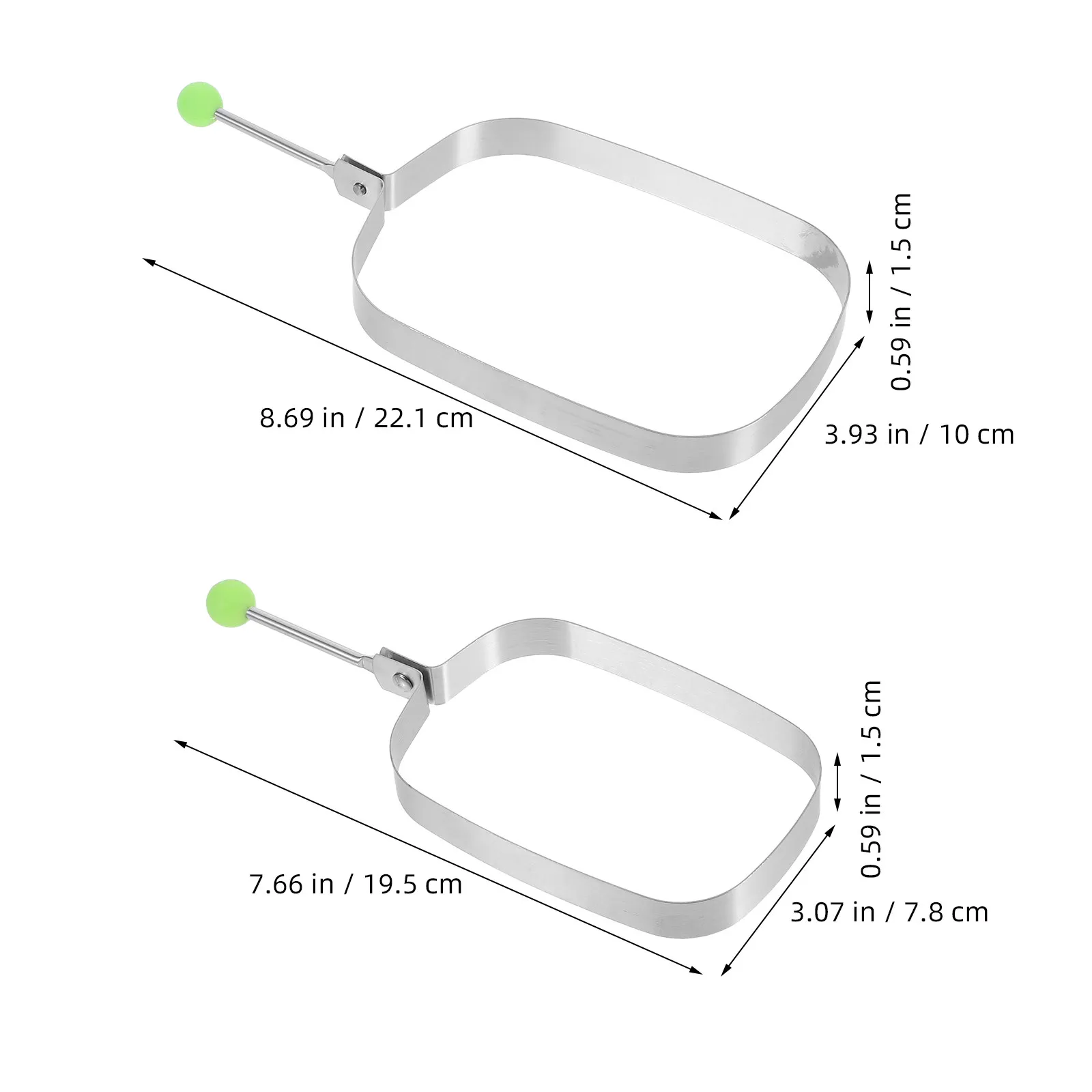 2Pcs Non Stick Stainless Steel Cake Rings Moulds 709ml 280ml for Baking Pastry Eggs Pancakes Stainless Steel Egg Ring