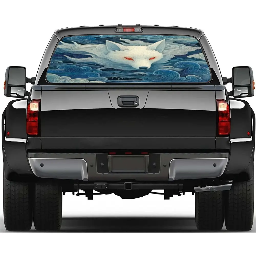 

Red-eyed fox PVC material self-adhesive waterproof car rear window sticker, easy to paste without falling off, waterproof and li