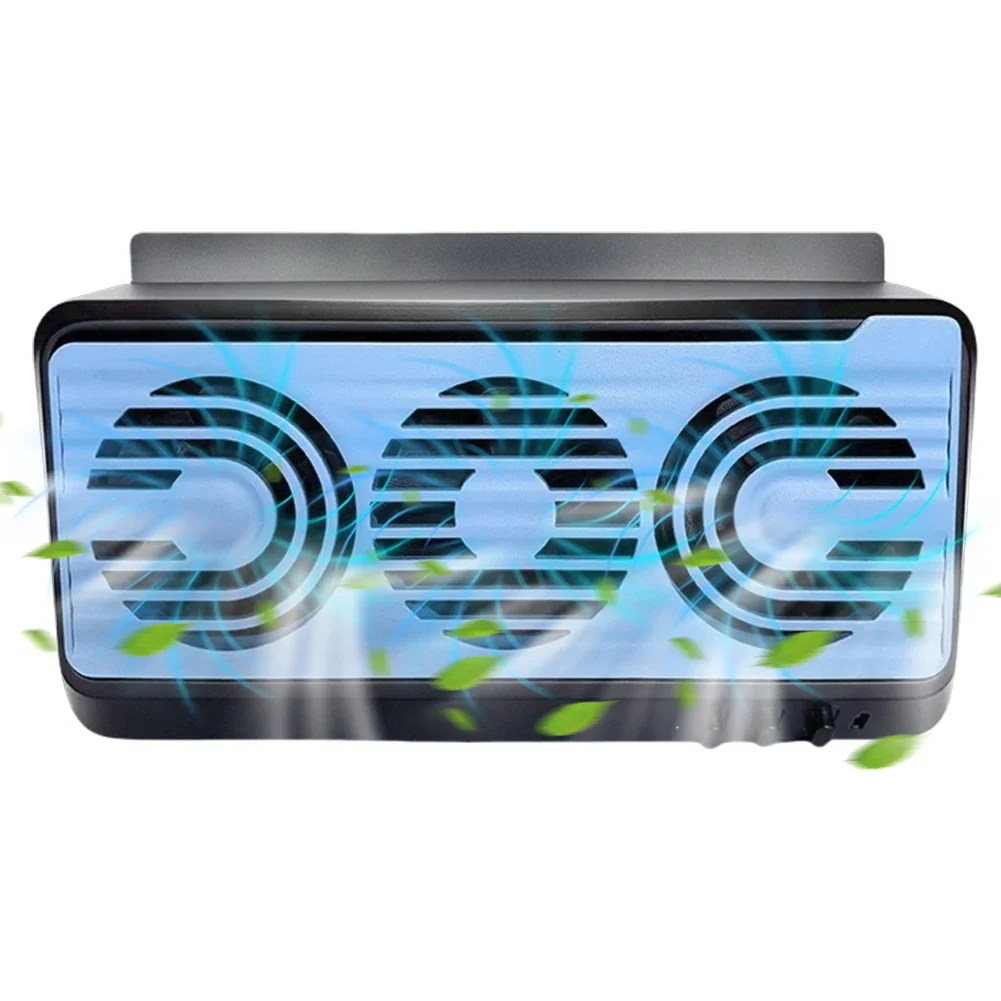 

Solar Powered Car Exhaust Fan 3 Fans Car Ventilator Promoting Air Circulation Front Rear Window Radiator Auto Air Cooling System
