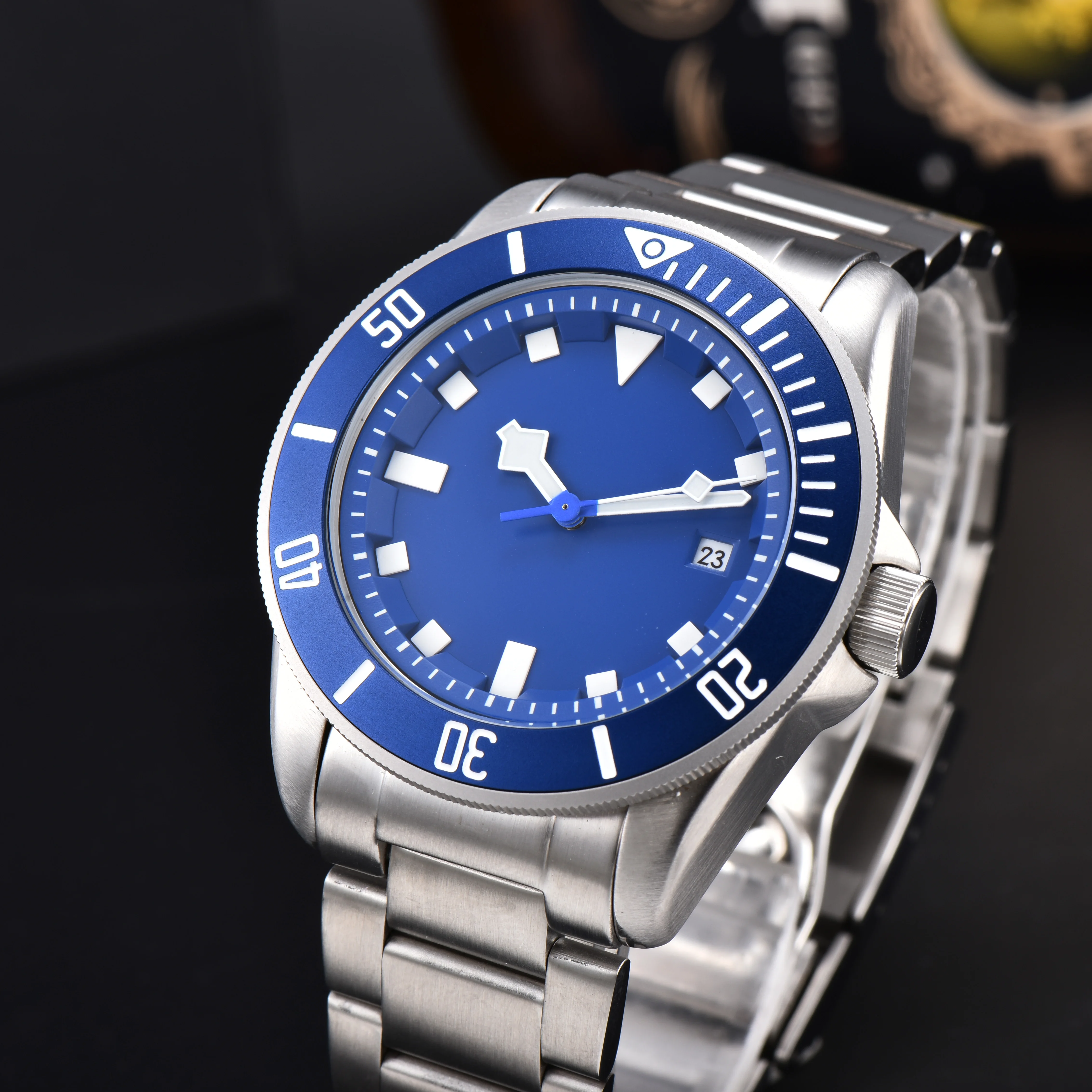 DWAYNE CAMPBELL 8215 Men's Automatic Mechanical Watch 42.5mm 316L Stainless Steel 50M Waterproof Sapphire Glass Luminous Diver S