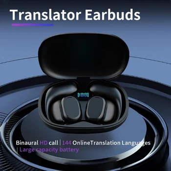 Language translation earbuds online support 144 languages ​​and accents translate music and calls 3in1 wireless translation device