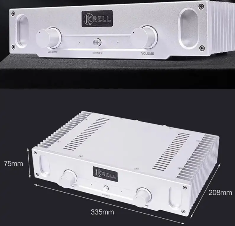 Amplificador de potência classe A HIFI com botão Volume, High End baseado na fidelidade musical A1, 20W * 2, puro