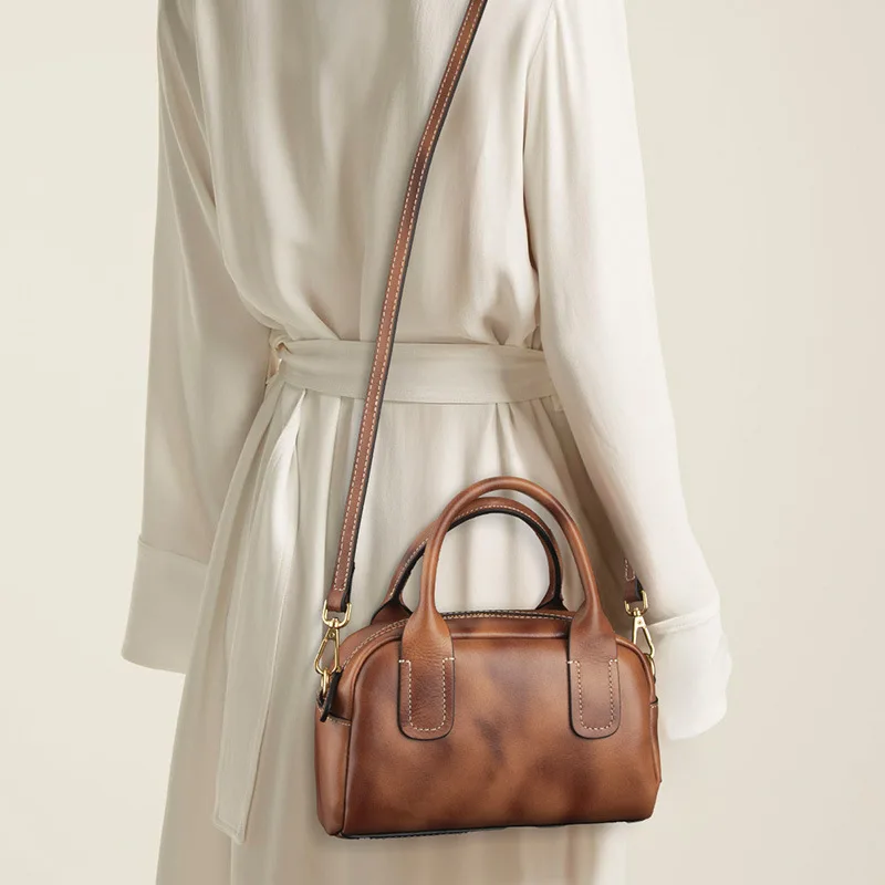 

2025 Genuine Leather Women's Single-shoulder Bag Cowhide Fashion Versatile Crossbody Handbag Designer Luxury Bag