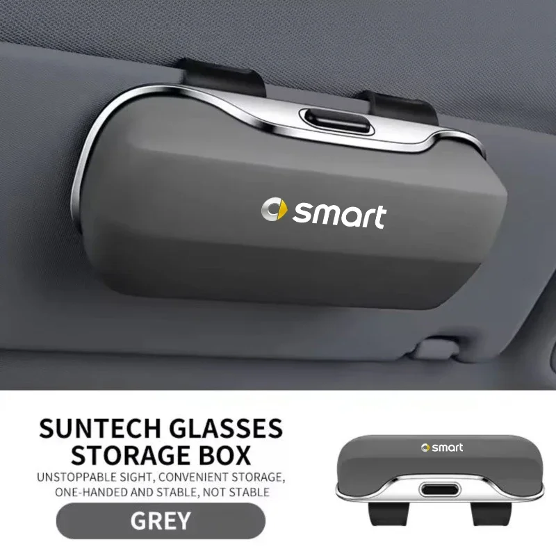 

For Smart Fortwo Forfour 451 453 450 452 454 Roadster Car Visor Sunglasses Glasses Case Glasses Holder Clip Box Accessories