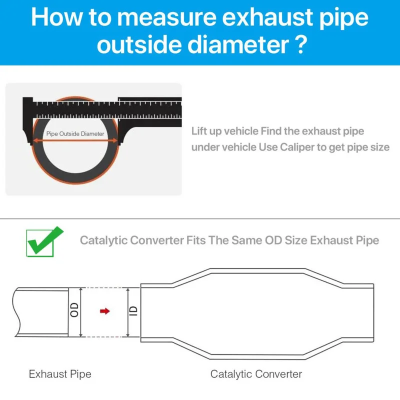 

Universal 400cell 2" Catalytic Converter Exhaust Pipe Systems Muffler Length 11" Stainless Steel Engine Accessorie