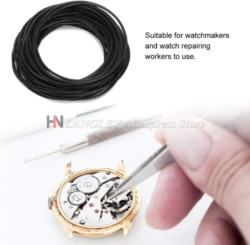 950pcs/Set Watch Back Gasket 12-30mm Case Rubber Waterproof O-Ring Gasket Repair Tools for Watchmaker 0.5/0.6/0.7mm Thickness