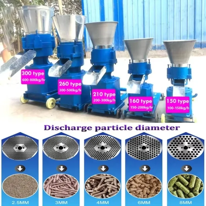 New Electric Animal Feed Pellet Machine for Poultry Livestock High Productivity 4.5kW 220V Home Use