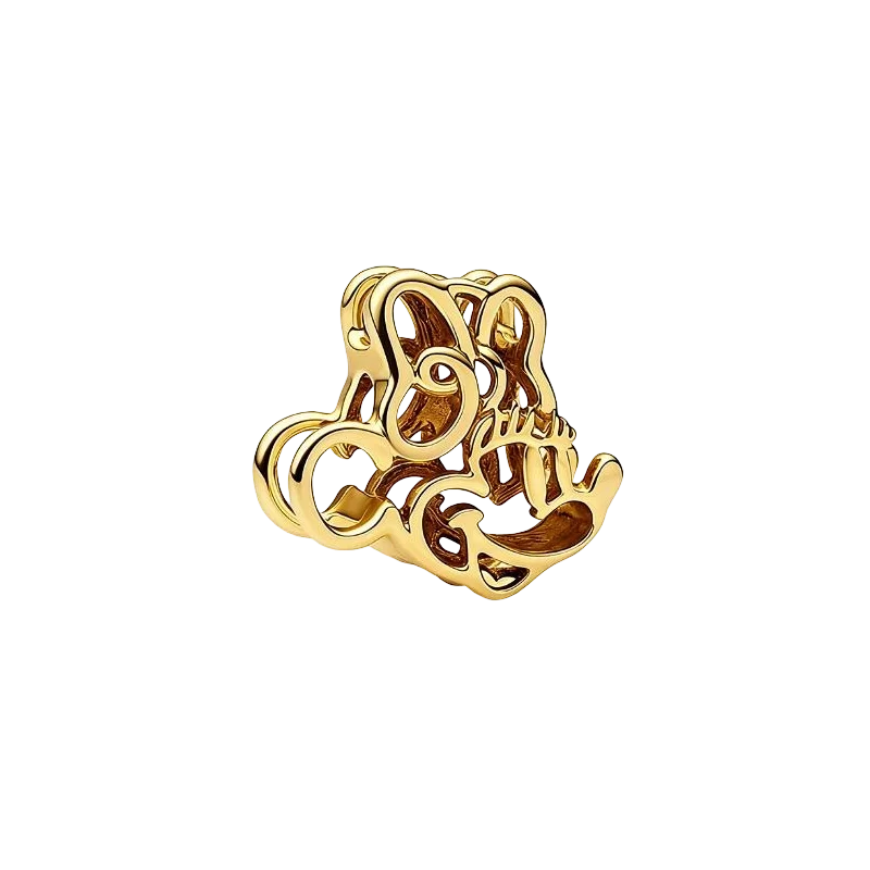 New Bestseller Original Charm Beads,Hollow Out Mickey Mouse Series,Donald Duck Charm Bead,Fit Pendant Bracelet Women JewelryGift view 3