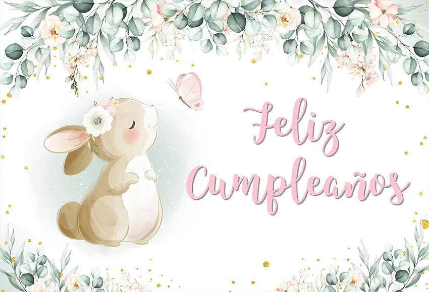 Mehofond Custom Birthday Baptism Backdrop Baby Shower Photography Easter Rabbit Carrot Flowers Communion Background Photocall