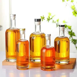 750ml/1000ml Glass Bottle With Lid For Wedding Birthday Home Party Wine bottle Juice Bottle