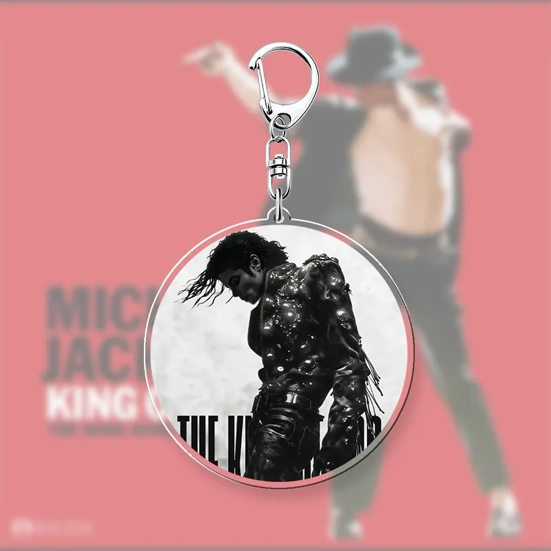 Double-sided Acrylic Keychain, Michael Jackson Pendant