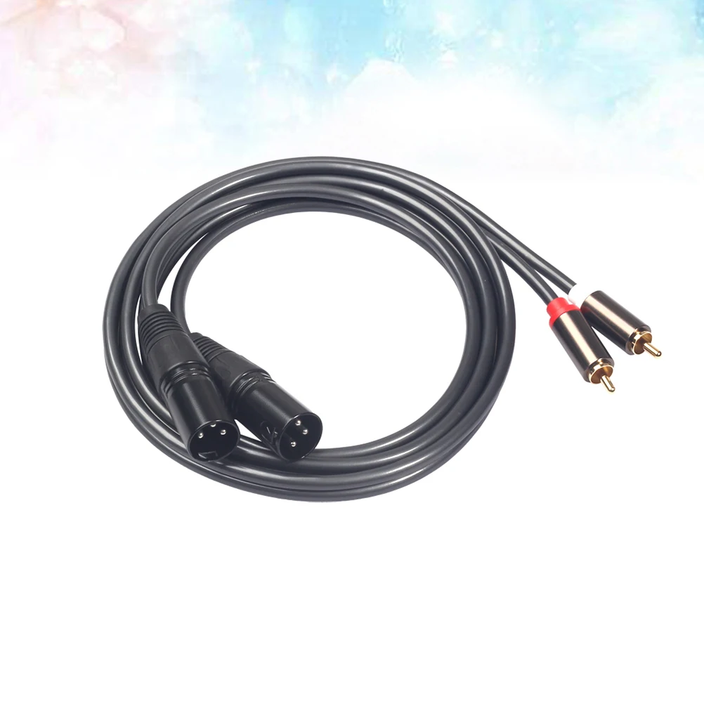 

1.5M Xlr Male To Male Audio Cable Dual Signal Patch Cord For System Gold-Plated Shielded Stereo