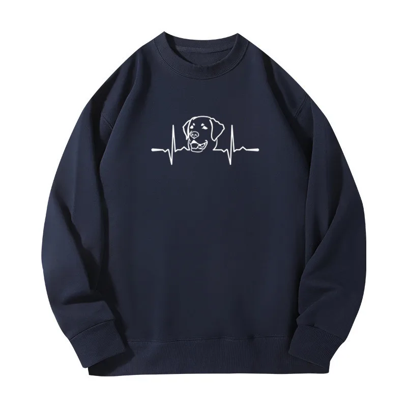 Labrador Dog Heartbeat Streetwear Men Women Round Neck Pullovers Couple Hoodie Unisex Funny Sweatshirts Outdoor Casual Clothing
