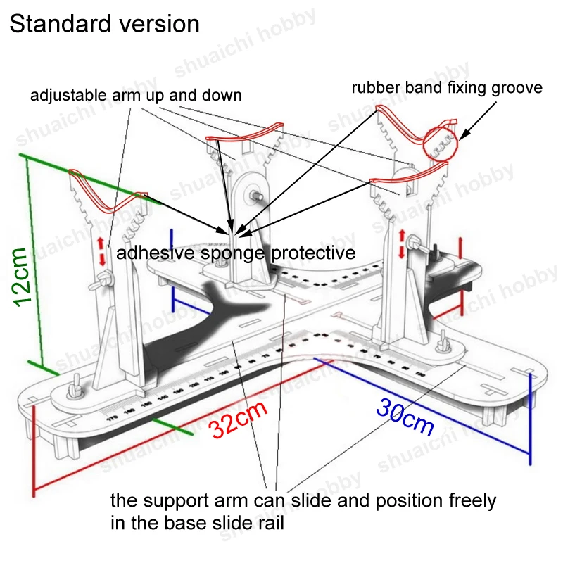 1Set Aircraft Model Assembly Bracket Laminated Board Stand Support Simulation Airplane DIY Tools with Scale for Painting Display