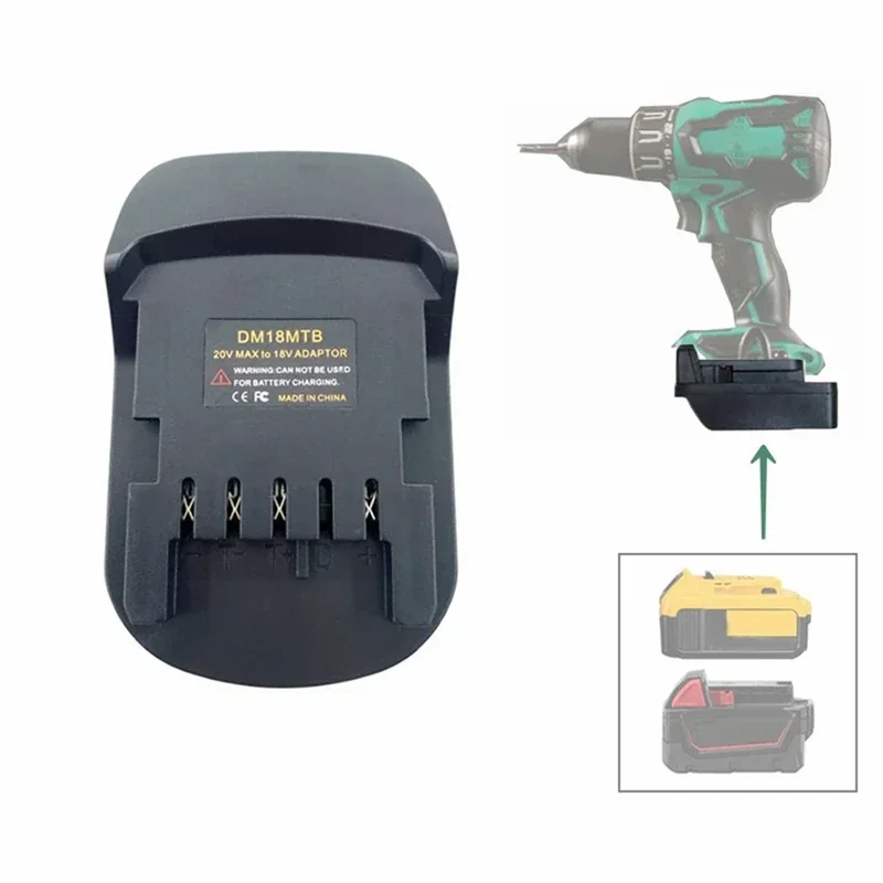 Battery Adapter DM18MTB for Dewalt/for Milwaukee 18/20V Batteries Convert To for Metabo 18V Lithium Battery Power Tools Use