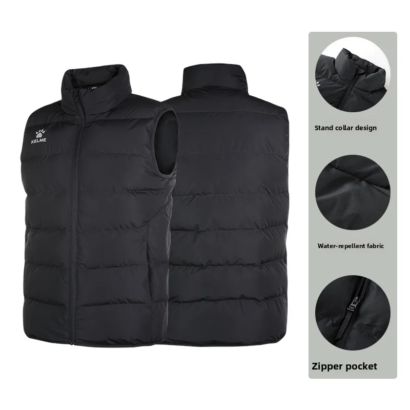 Kelme Children's Sports Cotton Vest Winter Cotton Jacket Football Training Warm Jacket Comprehensive Training Coat