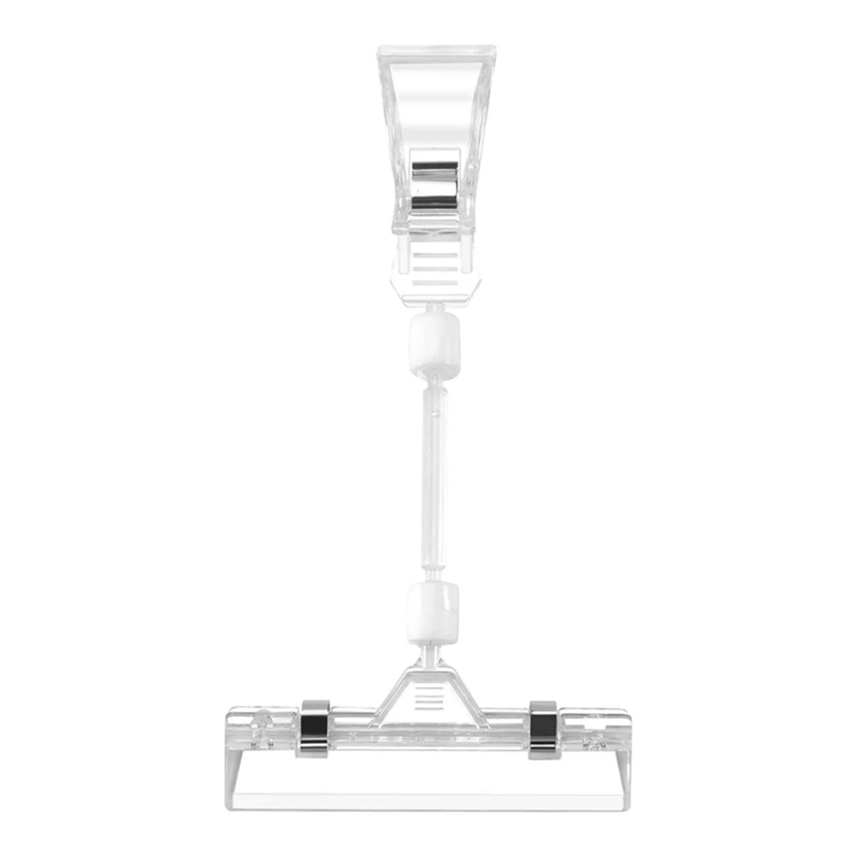 6.5" Height Transparent Plastic Double Clips Adjustable Pop Sign Card Display Holder