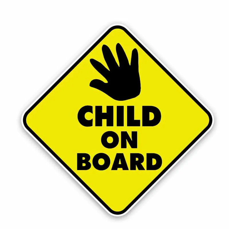 

14.8CM*14.8CM Interesting Custom CHILD ON BOARD Car Sticker Warning Decal PVC