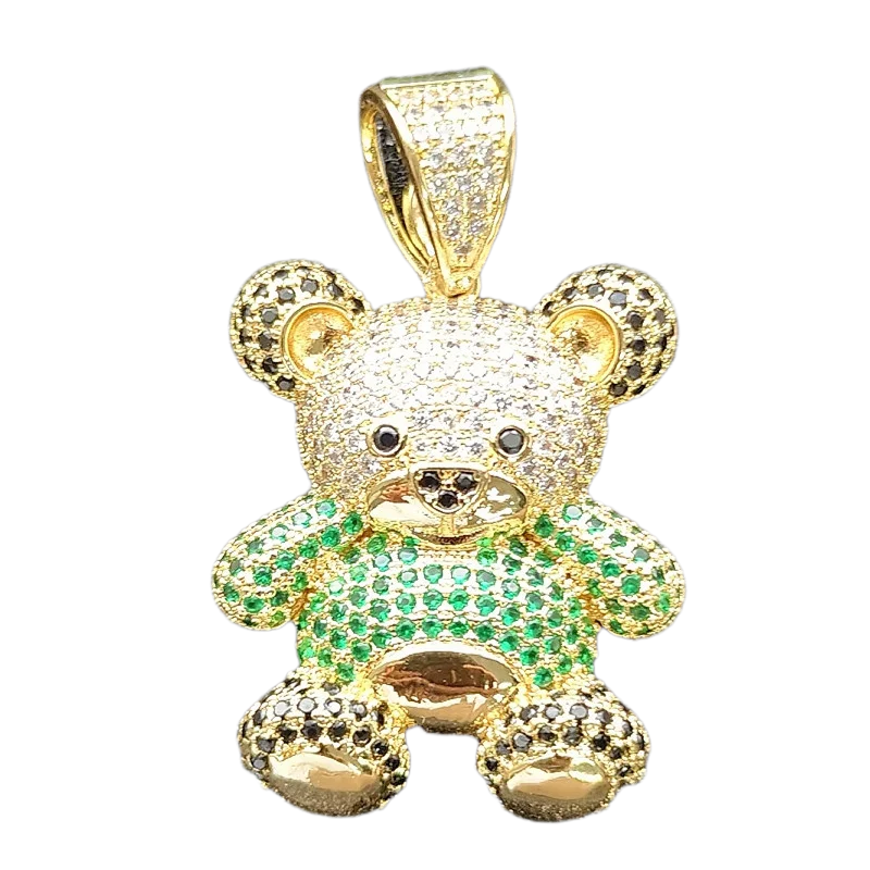 

Ожерелье с подвеской в стиле хип-хоп и эмодзи — медь с микро-паве из циркония, минималистичные уличные украшения