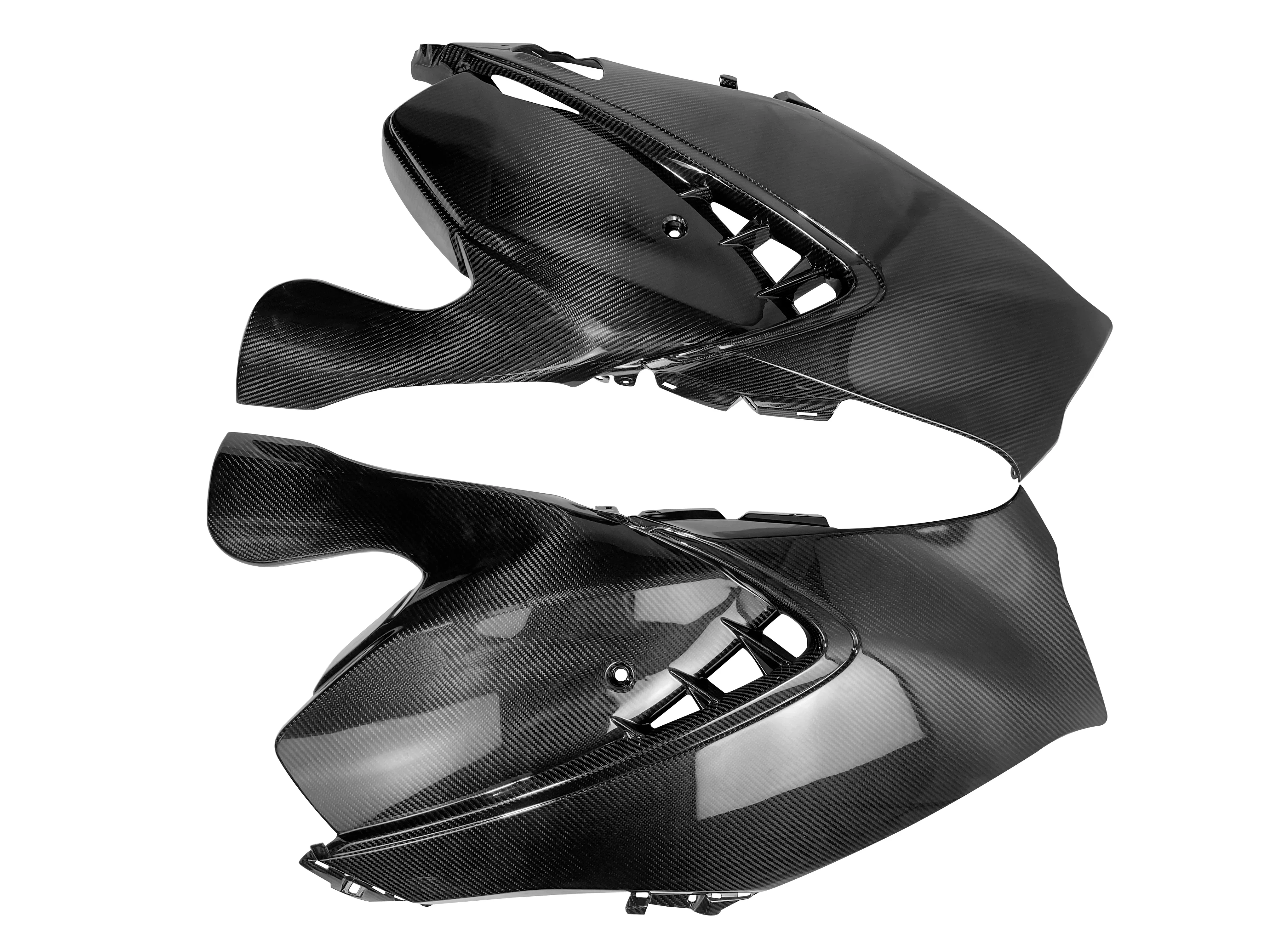 Glossy Carbon Fiber Pattern Aerodynamic Integrated Side Bodywork Fairing for Suzuki GSX1300R Hayabusa