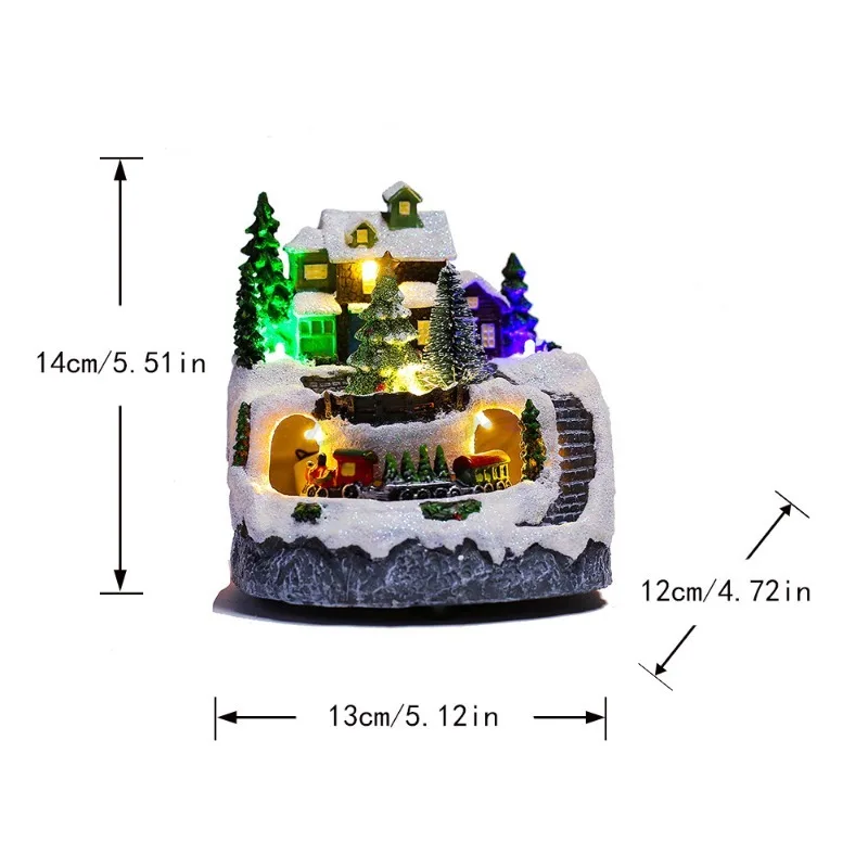 Christmas Snowhouse Electric Music Luminous House Christmas Ornaments Gifts Christmas Decorations