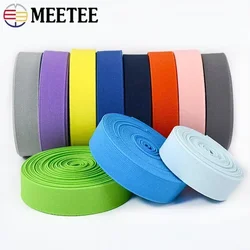 4M 20/25/30/40/50mm Colorful Polyester Elastic Band Underwear Bra Stretch Webbing Tapes Waistband Pants Belt Rubber Accessories