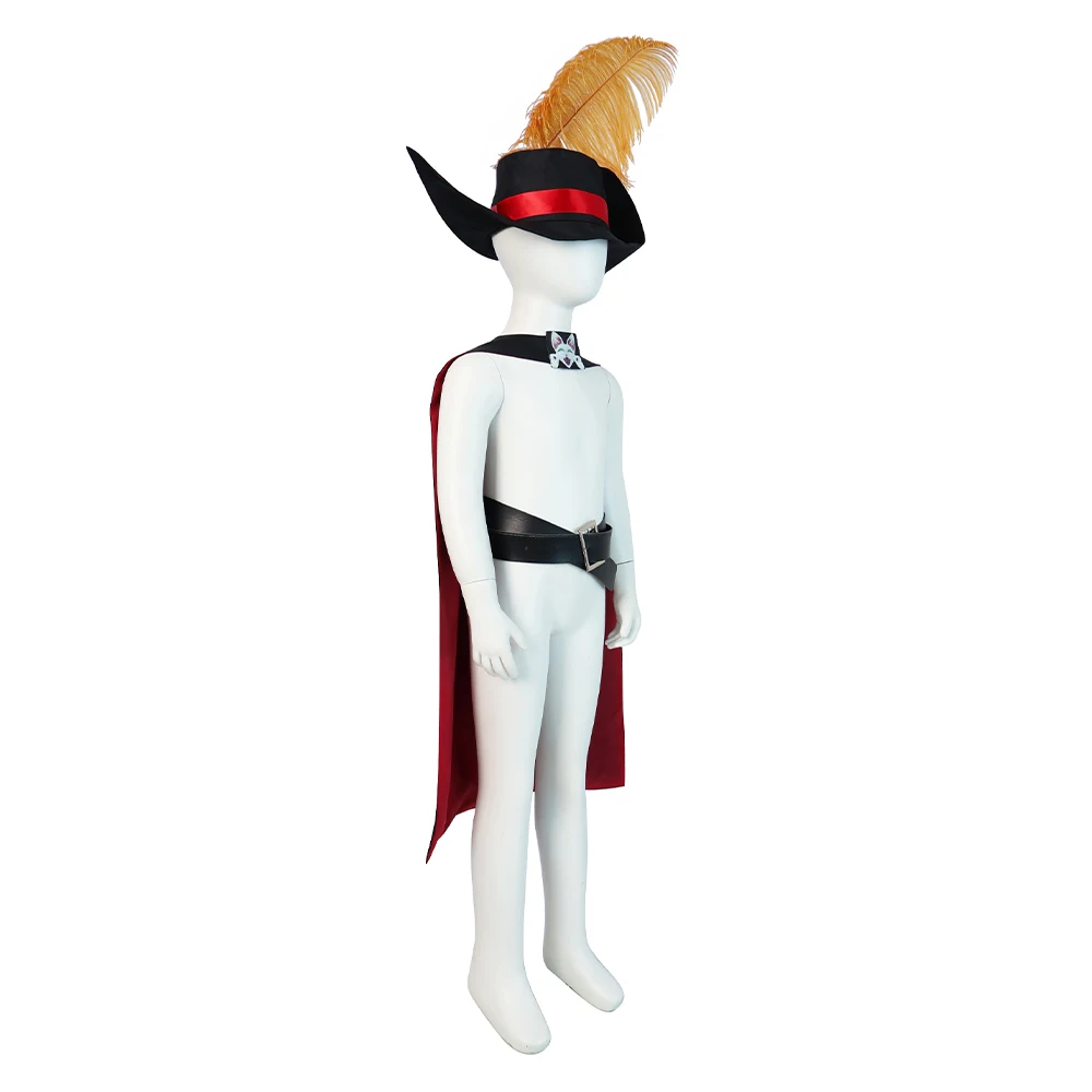 Anime Cartoon Puss To Boots Cosplay Cat Swordsman Hat Cloak Belt Set Costume Fantasia Costume Kids Children Halloween Party Suit image 4
