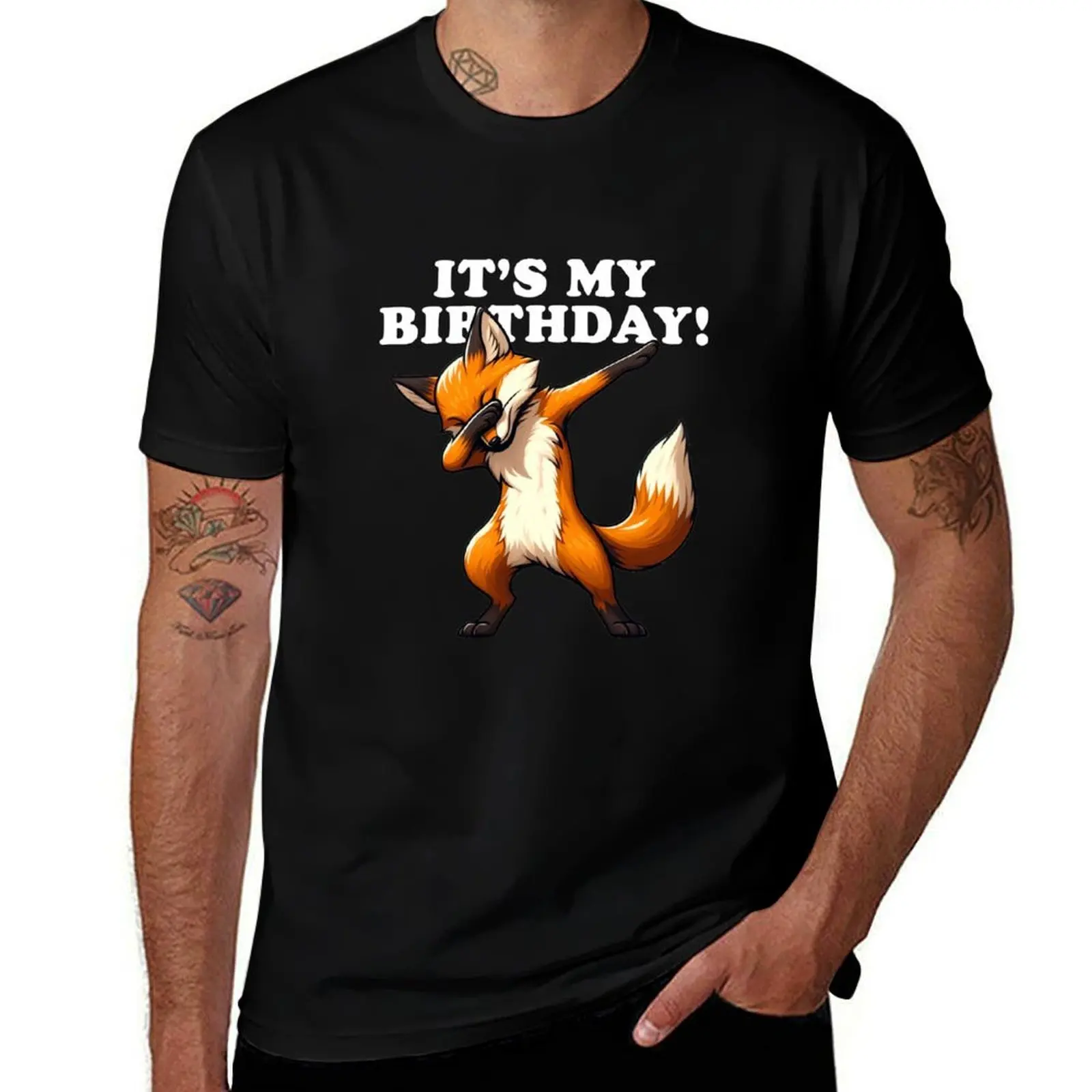 

It's My Birthday Dabbing Fox for Kids Boys Girls Dabbing Fox - T-Shirt cotton t shirts man 100% graphic t shirts for man T-Shirt