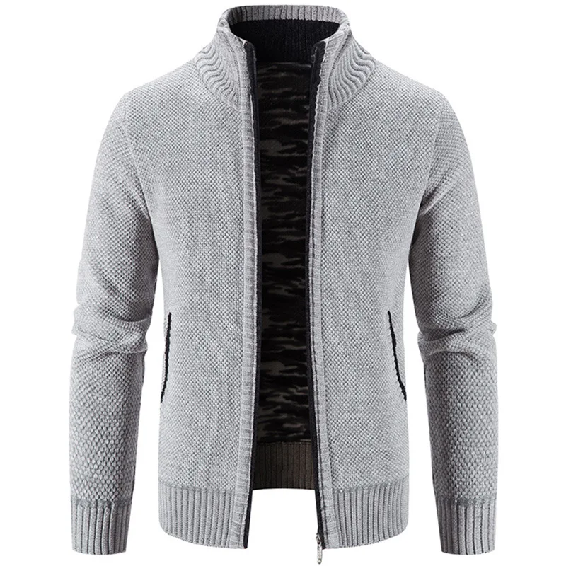 

Men Sweaters 2023 Autumn Winter New Wool Keeps Warm Zipper Cardigan Sweaters Man Casual Knitwear Sweatercoat Jacket Male Clothe