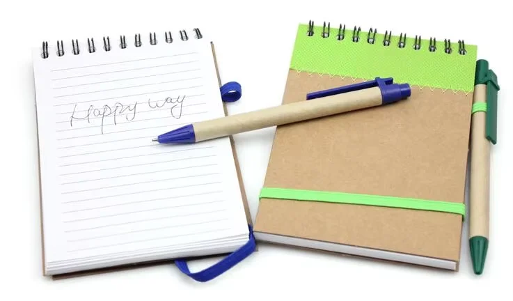 Gratis 1 Warna Logo Disesuaikan Buku Catatan Perlindungan Lingkungan dengan Pena Buku Catatan Alat Tulis, 1000 Buah/Lot