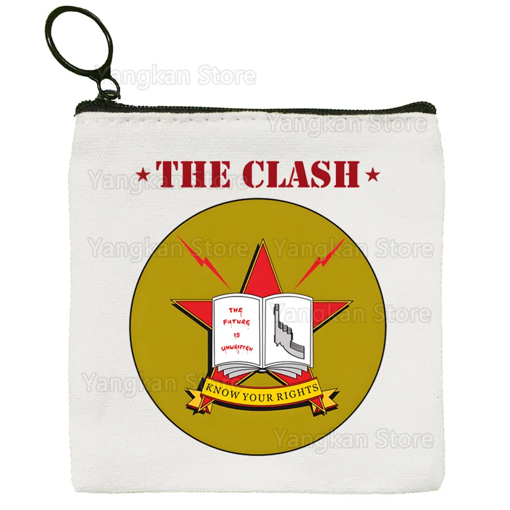 

Сумка для хранения логотипа The Clash, холщовая сумка, новая сумка для монет, кошелек для монет