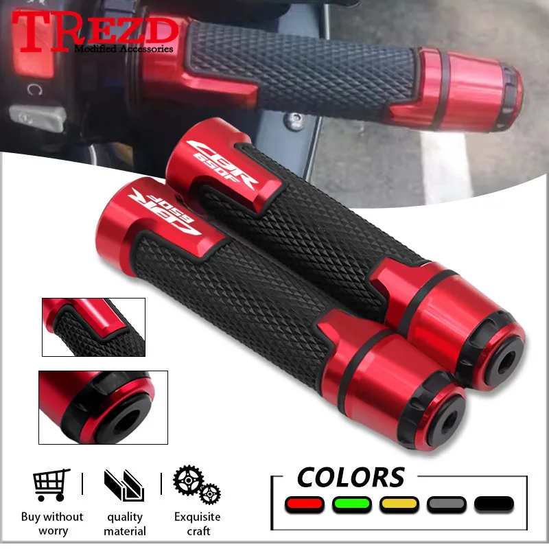 

2024 New For CBR650R CBR650F CBR 650R 650F Anti-Skid Rubber Handles Bars Motorcycle CNC Rubber Handlebar Grips cbr650r cbr650f