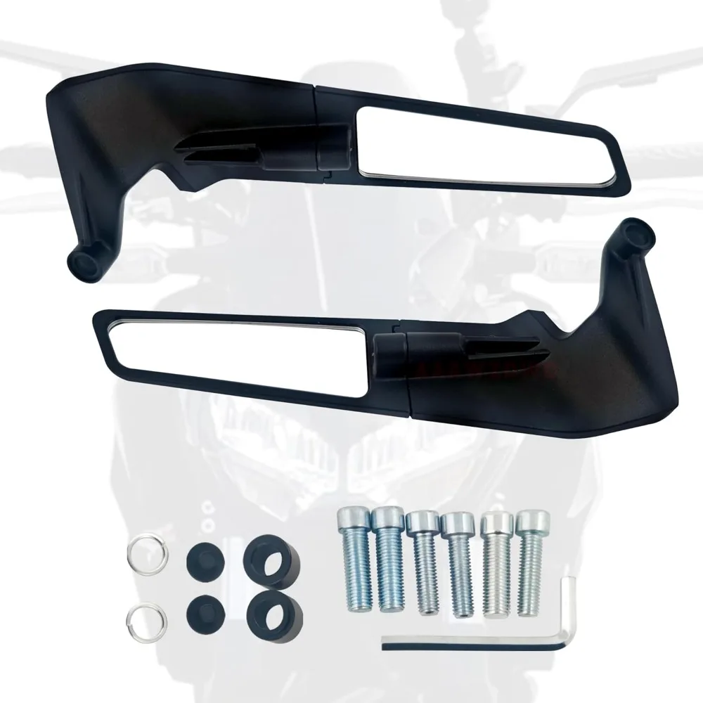 

Motorcycle Mirrors For Handlebars,Compatible with Yamaha Ducati Kawasaki Honda Adjustable Rotating Motorcycle Rear View Mirror(8